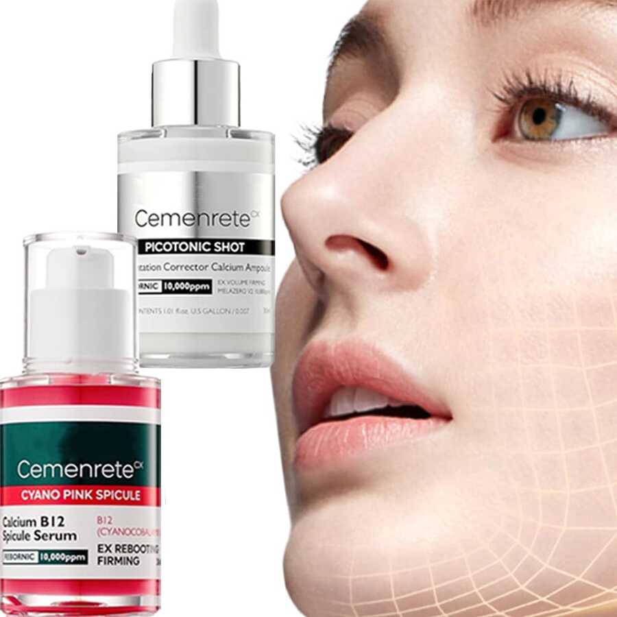 Pink Spicule Serum And Ampoule Set, Face Treatment With Alpha Arbutin & Niacinamide, Pore Refining And Brightening Essence For Glass Skin - Hyaluronic Acid - 查看 1