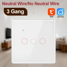 EU Standard No Neutral/Zero-Fire Wire Universal WiFi Smart Wall Light Switch 2.5D Plastic Frame Design 1/2/3/4 Gang Options Compatible With Alexa Voice Control APP Remote Timer & Countdown Touch Backlight No Rewiring Needed LED/Incandescent Compatible 10-400W Per Gang Flame Retardant PC+Glass Panel Device Sharing - Multicolor - View 14