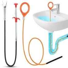 2pcs Multi-Functional Drain Cleaning Tool Set, Flexible Foldable 4-Claw Drain Opener, Kitchen Sink Garbage Disposal, Bathroom Toilet Plunger, Bathroom Drain Cleaner, Sink Drain Opener - A - View 3