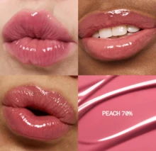 Fwee 3D Voluming Lip Gloss Peach 70% 5.3g | High Shine Non-Sticky Gloss | Hydrating Gel Lip Gloss Makeup - 桃子口味 70% - 查看 2