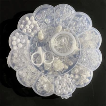 3pcs/Set 13-Slot White Flower Bead Organizer Box, For Making Bracelets, Phone Charms & Pendants - Multicolor - View 4