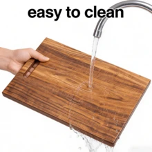 1块大号相思木砧板，木质切菜板，奶酪/熟食板 - 乔迁、母亲节、新居及婚礼厨房备餐及上菜礼品 - 可用于切割肉类、面包、奶酪、蔬菜 - 实用厨房用具，烹饪爱好者和专业厨师必备 - 查看 10