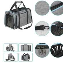 Pet Carrier Bag For Pets Up To 9kg, Expandable, Suitable For Airplane Travel, Premium For Dogs And Cats. - 白色 - 查看 2