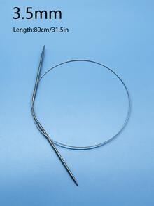 80cm Long Circular Knitting Needles, Polished Smooth Tips, Seamless Transition Without Snagging, Widely Used For Various DIY Knitting Projects, Can Make Sweaters, Scarves, Blankets, Pillows, Shawls And Other Knitted Fabrics - Circular Stainless Steel Sweater Needles - View 12