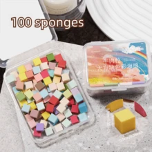 BAOSHIMAN Mini Tofu Makeup Sponge, Gradient Blush Sponge, Stainless Steel Scraper, Manicure Salon DIY Tools, Suitable For Valentine's Day, New Year Manicure Salon And Home Use - Multicolor - View 10