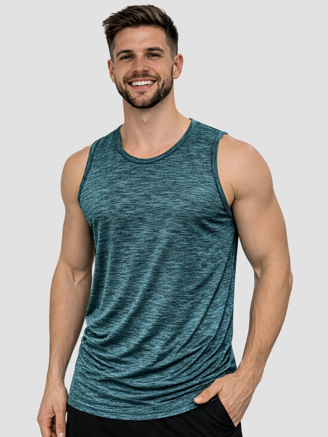 Men's Dry Fit Tank Top - Argentina Mix - View 1