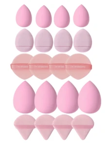 5/10/20/30/40/50/60/80/100个装美妆蛋套装，包含：10个液体粉底蛋 + 10个迷你液体粉底蛋 + 10个三角形散粉扑（用于散粉和定妆） + 10个气垫粉扑（用于上妆） + 10个迷你气垫粉扑（用于遮瑕），适用于化妆、家居装饰、梳妆台、旅行、卧室、化妆配件、粉扑、美妆蛋，价格实惠，圣诞礼物，化妆品，化妆工具，超值，礼物，女士礼物，圣诞礼物 - 粉色 - 查看 10