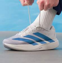 Adidas Adizero Evo SL Comfort Fit Running Shoes Men's Light Grey/White - Light Gray - View 2