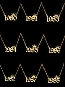 1 Customized Minimalist Fashion Retro Hip-Hop Digital Women's Pendant Necklace - Style 5 - View 1