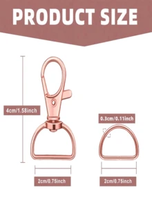 5/10/20/30/45/60Pcs Swivel Clasps Keychain Hooks D Ring Clips Lanyard Hardware For Keychain Making Lanyard Wallet DIY Craft Supplies - Keychain - View 2
