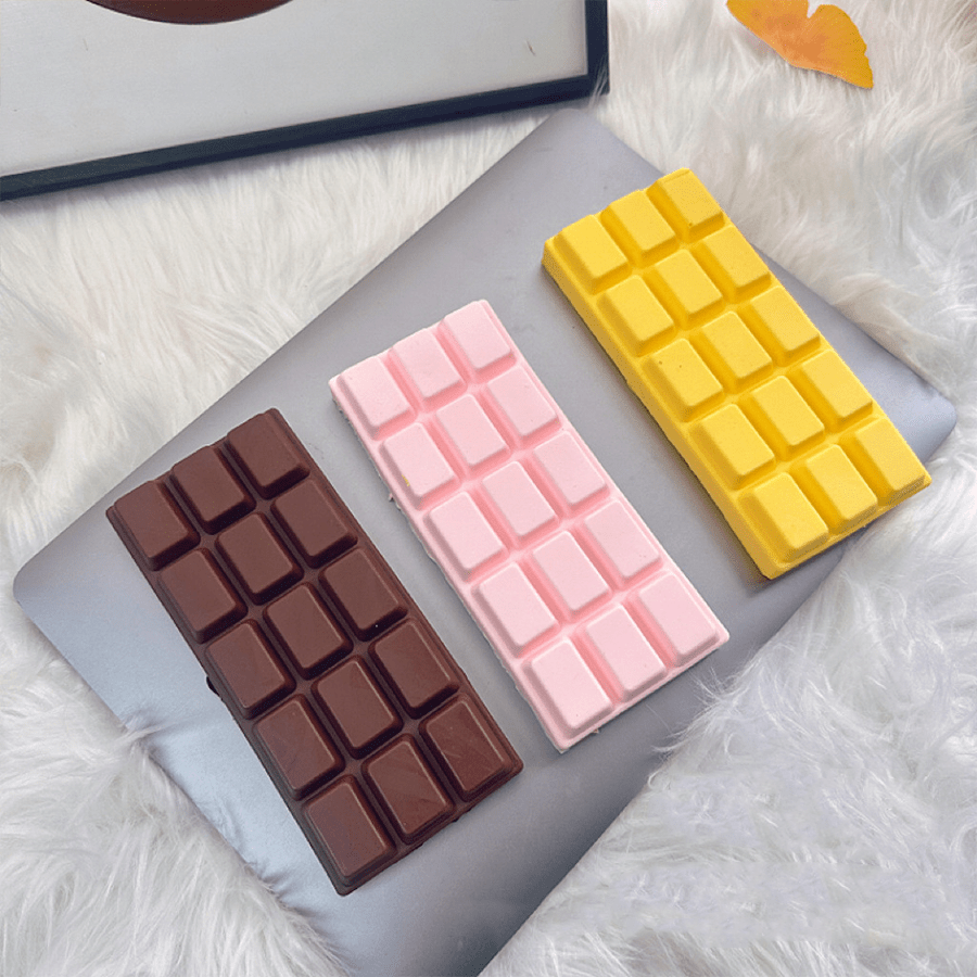 Realistic Chocolate Bar Squeeze Toy, Stress Relief Squishy Soft Fidget Toy, Cross-Border