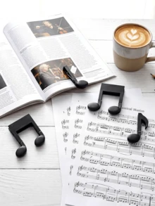 Kẹp bản nhạc, kẹp hình nốt nhạc, kẹp quần áo, kẹp chống gió, kẹp niêm phong thực phẩm, kẹp bìa hồ sơ, kẹp quần áo, quà tặng thú vị cho giáo viên âm nhạc, dùng làm dấu trang để bàn, đồ dùng văn phòng và trường học. - Nhiều màu - Xem 5