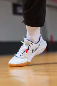 Giày bóng rổ cổ thấp Nike Precision 6 Fashion, màu trắng, dành cho nam. - Trắng và xanh - Xem 6