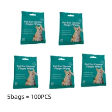 100pcs/Set Disposable Finger Toothbrush, Pet Dental Cleaning Finger Sleeves Wet Wipes, Suitable For Cats And Dogs Oral Care After Meals, 20pcs/Pack - Multicolor - View 12