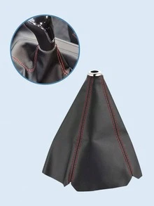 Universal PU Leather Gear Shift Knob Cover - Soft Touch With Colorful Stitching For Manual And Automatic Cars - Easy Installation, Dust Protection And Stylish Interior Upgrade - Fits Most Vehicles, Car Modification Gear Shift Accessory - Gear Shift Lever Sleeve - View 13