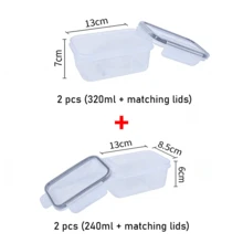 Hộp đựng thực phẩm nhà bếp, dùng được trong lò vi sóng và máy rửa chén, nắp chống rò rỉ, thích hợp đựng trái cây, rau củ, thịt, bảo quản trong tủ lạnh, bộ hộp cơm trưa. - Phong cách ngẫu nhiên - Xem 12