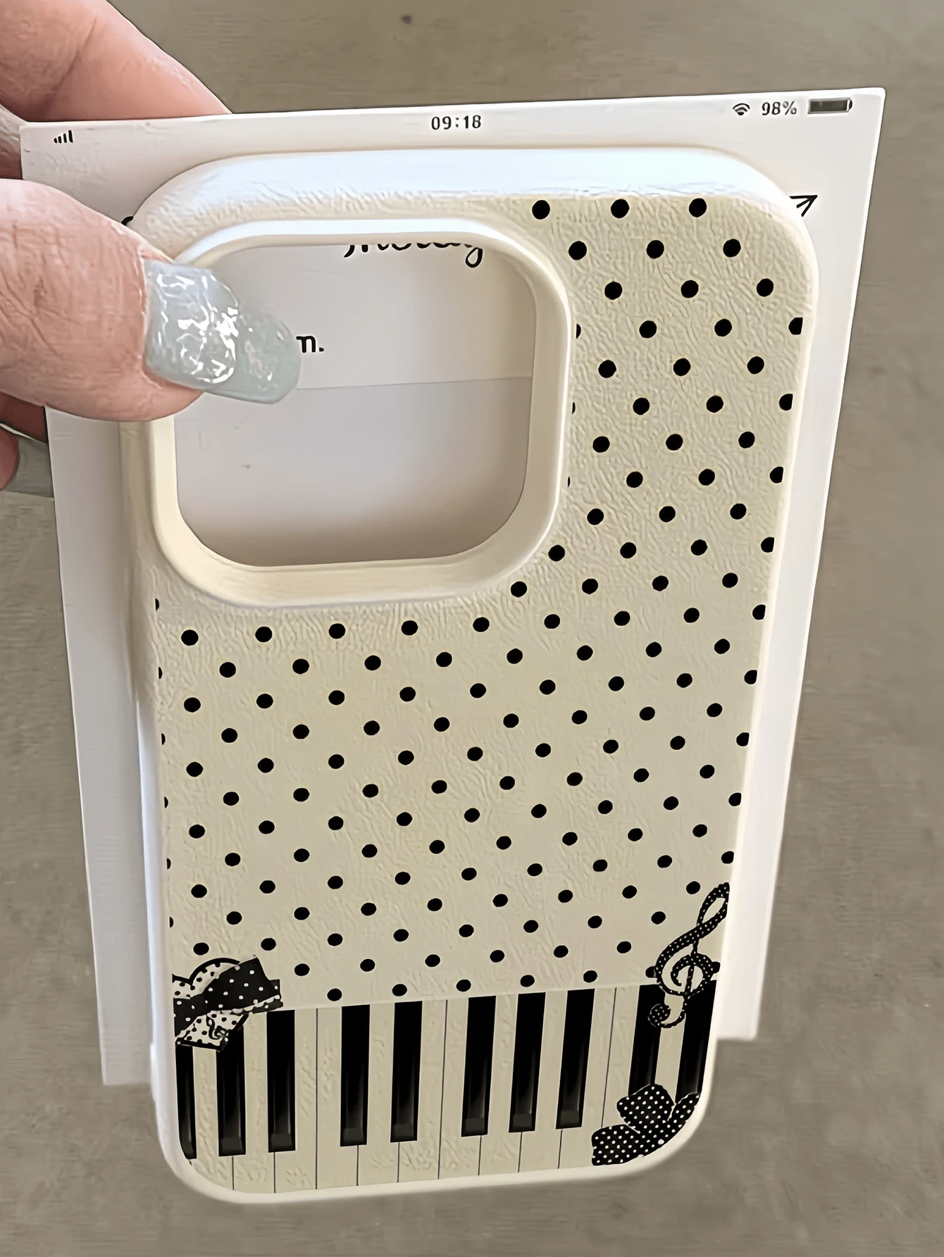 1 chiếc ốp lưng điện thoại TPU chống sốc màu trắng chấm bi kiểu đàn piano tối giản, tương thích với Apple 17, 16, 15, 14, 13, 12, 11 Pro Max, Air và các dòng khác, phiên bản quốc tế, không phải phiên bản nội địa. - Nhiều màu - Xem 1