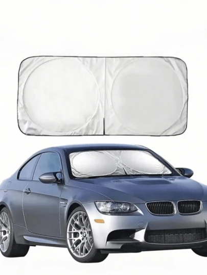 LCARS Style Foldable Car Windshield Sunshade, Reinforced Opaque Front Window Sunshade, UV Protection For SUVs And Sedans, Car Accessory Sunblock, Privacy Protection