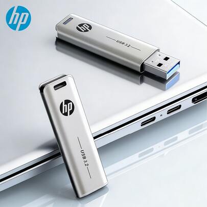  HP Flash Drive USB3.2 Disk 32GB 64GB 128GB 256GB 120M/S High Speed External Storage Metal Pen Drive For PC Desktop