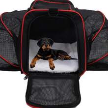 Pet Carrier Bag For Pets Up To 9kg, Expandable, Suitable For Airplane Travel, Premium For Dogs And Cats. - 紅色 - 查看 1