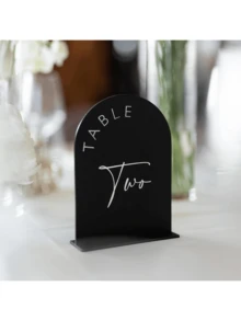 5x7英寸亚克力拱形桌号牌架，配亚克力桌号牌，适用于婚礼宴会 - 查看 1