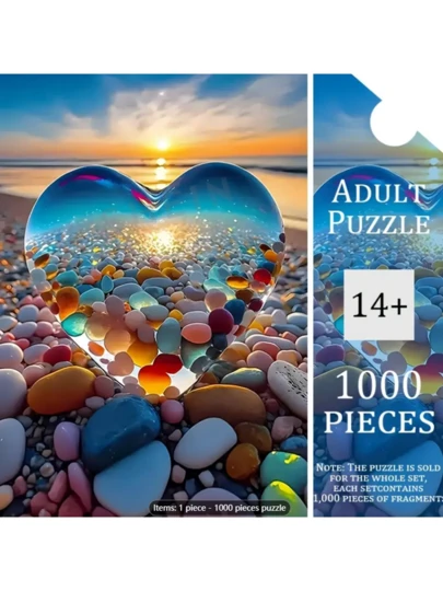 1000pcs Creative Adult Jigsaw Puzzle, Thick & Durable Seamless DIY Puzzle, Interesting High-Quality Family Challenge Frameless Puzzle, Suitable For Birthday Gift, Easter Gift, Home Decor, Great For Home, Living Room, Office Decoration