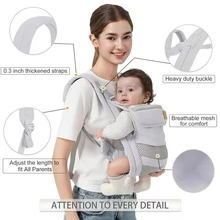 1件装婴儿背带，多功能前背/后背式婴儿幼儿背带，户外旅行便携式新生儿背带 - 彩色 - 查看 2