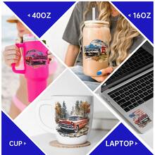 XRTHGS 12PCS/SET Miếng dán tự dính kiểu UV DTF dùng cho cốc cà phê, bình nước, trang trí nhà cửa, laptop và tủ lạnh (Không bao gồm cốc thủy tinh) - Nhiều màu - Xem 6