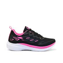 Lightweight, Soft Athletic Shoes | Breathable | Comfortable Cushioning | Thick, Non-Slip Sole | Walking/Running | Men's - Đen/Hồng - Xem 5