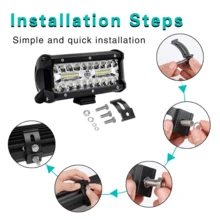 12V 24V LED Work Light, Flood Light, Combo LED Work Light, Suitable For ATV UTV Lada Niva 4x4 Truck Boat SUV - A - View 6