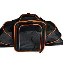 Pet Carrier Bag For Pets Up To 9kg, Expandable, Suitable For Airplane Travel, Premium For Dogs And Cats. - 橘色 - 查看 2