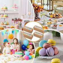 5-20pcs Minimalist Western Style Pastry Boxes, Macaron Boxes With Flip-Top Clear PVC Window, White Cardboard Cookies, Candy, Dessert Packaging Boxes - Brown - View 6