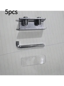 Adjustable Window Lock, Aluminum Alloy Window Stopper With Key, Horizontal Sliding Window/Door Lock Clip - Multicolor - View 15
