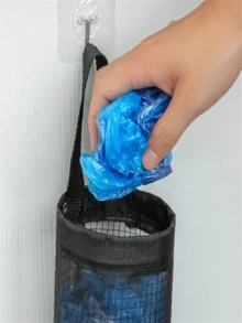 厨房塑料袋架，壁挂式塑料袋分配器，垃圾袋收纳整理架 - 查看 8