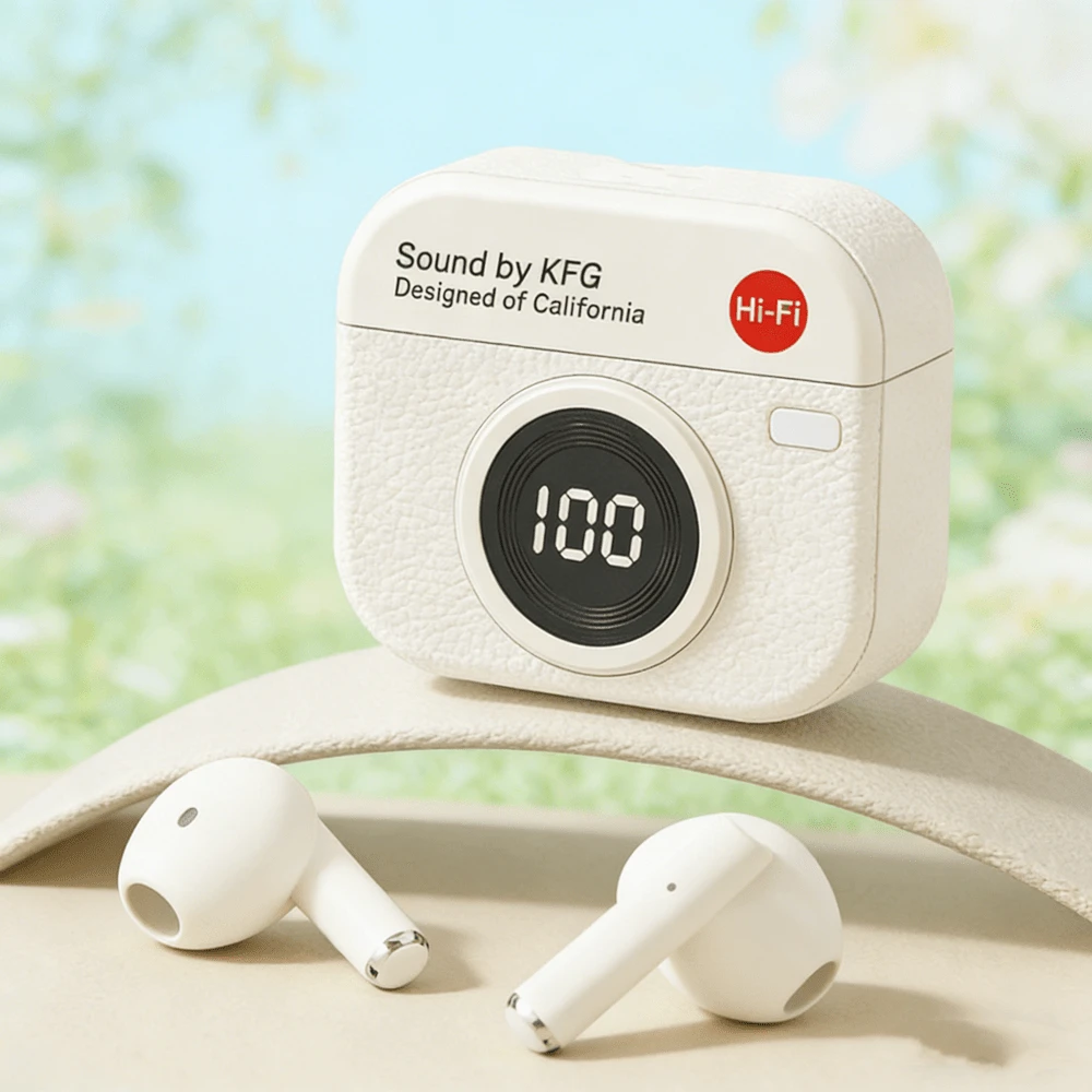 蓝牙5.3无线耳机，LED数字显示屏，24小时续航，Hi-Fi游戏耳机，防水运动耳机 - 查看 1