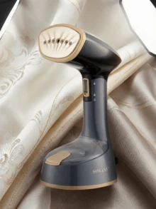 SOKANY Setrika Uap Genggam Lipat, Setrika Uap Portabel Bertenaga, Pemanasan Cepat 30 Detik, Tangki Air Anti Bocor 120ml, Setrika Mini untuk Perjalanan, Cocok untuk Rumah dan Perjalanan, Uap Berkelanjutan Sekali Sentuh - Hitam - View 5
