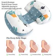 Bantal Kehamilan, Penopang Berbentuk U untuk Tidur Miring, Bantal Peluk Multifungsi untuk Menopang Perut Saat Tidur - Kaktus Biru - View 3