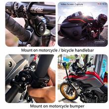 自行车车把支架，带可调节延长杆和 1/4 英寸适配器，适用于运动相机，第三人称视角自行车相机支架，兼容 Hero 13 12 11 10 9 8、X5 X4 X3 ONE RS GO 系列，稳定的骑行相机支架，适用于山地车骑行 Vlog。 - 查看 5