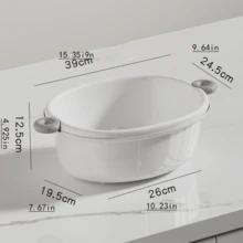 1pc Double-Layer Vegetable Washing Basket, Fruit & Vegetable Draining Basket, Cute Fruit Plate, Multi-Function Kitchen Washing Basin - Multicolor - View 13