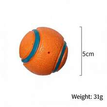1 Stück elastischer Hundeball - reinigt Zähne, wasserdicht, geeignet für Training & Spiel, leuchtend orange & blau - für mittelgroße Hunde, Haustier Spielzeug, Hundekauknochen, Hundeballspielzeug, Haustier Sprungball, fester elastischer Ball, Spielzeug für kleine Hunde, strapazierfähiger Haustierball - Orange - Übersicht 13