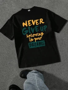 1PCKnitted Men's Two-Piece T-Shirt And Shorts Set For Everyday Comfort And Style Never Give Up Print Set,L Vintage Shirts Graphic Tees Men Camisas Para Hombre Funny Shirts Printed & Shipped In USA Men Tops For Summer,Vintage Gothic Cross & Letter Print, Cotton Loose Fit Short Sleeve Tee | Graphic Tee, Men's Heavyweight Cotton T-Shirt, Solid Color Short Sleeve Crewneck Tee, Relaxed Fit For Casual & Everyday Wear | Men's Fashion, Basic Tee, Plain T-Shirt, Cotton, Streetwear, Minimalist, Summer Top, Wardrobe Staple, High Quality, Solid Tee,Graphic Tees, Oversized T-Shirt, Polo Shirt, Button Up Shirt, Vintage Graphic Tee, Streetwear Tops, Waffle Knit Shirt, Men's Henley, Linen Shirt, Basic Tee - 黑色上衣 - 查看 7