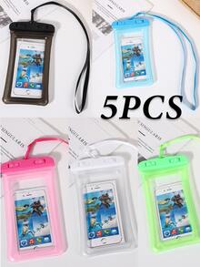 Universal 5/4/3/2/1 Waterproof Phone Pouch, Underwater Photography Gadget, Touchscreen, Halter, Suitable For Drifting, Diving, Swimming, Hot Spring, Water Park - Multicolor - View 26