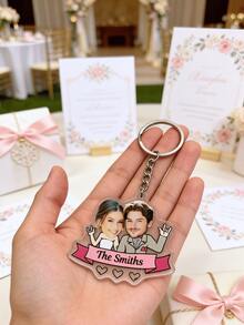 Custom Acrylic Bag Accessories - Wedding Photo Keychains, Personalized Photo Keychains, Bag Pendants, Suitable As Valentine's Day Gifts - Multicolor 3 - View 8