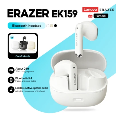  Lenovo ERAZER Earbuds EK159 True Wireless Bluetooth Earphone HD Stereo HIFI Low Latency With Mic Bluetooth 5.4