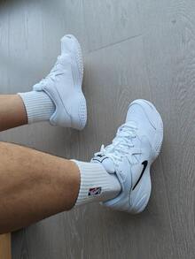 Nike Court Lite 2 Shock-Absorbing Anti-Slip Low-Top Casual Shoes, White, Men - White - View 8