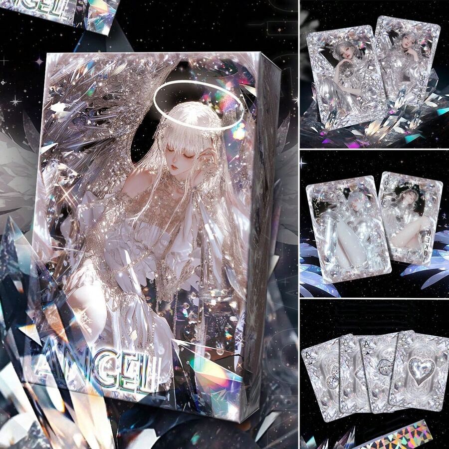 1pc Glamorous Girl Sparkle Playing Cards, Limited Edition Premium Cardboard Poker Cards, Multiple Patterns Available, Luxury Gold Glitter Collectible Poker Deck, Creative Personalized Game Cards, Playing Card Collection, High-End Cards, Card Collection