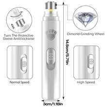 1pc Pet Nail Grinder, Dual Speed Adjustment (5000/7500 RPM), USB Quick Charging, Quiet Nail Grinding, Dog Grooming Tool, Pet Beauty, For Cats, Dogs And Small Animals Nail Care - A - View 2