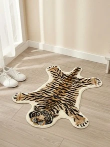 1 件毛绒老虎形状地毯 - 柔软、防滑、超强吸水、不起皱装饰垫，适用于卧室、客厅或浴室，可机洗、浴室地毯、装饰地毯、卧室装饰、小地毯、地毯、家居装饰、客厅地毯、客厅小地毯、卧室地毯、客厅家居装饰 - 彩色 - 查看 15
