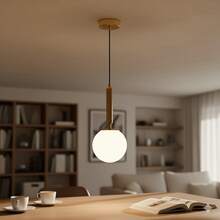 1/2pcs Nordic Luxury Gold Ball Pendant Light, E27 Socket, Single Head Bedside, Dining Room, Bar, Foyer, Living Room Minimalist Modern Creative Personalized Influencer Bedroom Lighting Fixture (Bulb Not Included) - Gold - View 7