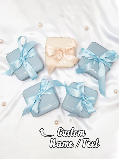 Custom Jewelry Box With Name, Bachelorette Gift, Bridesmaid Jewelry Small Boxes, Bridal Shower Gifts, Bridal Gift, Personalized Gift -Bow,Personalized Bridesmaid Jewelry Travel Box, Bridesmaid Gifts, Gift For Her, Mother's Day Gift, Gift For Bridal Party, Gift For Bridesmaid,Custom Jewelry Box With Name, Bachelorette Gift, Bridesmaid Jewelry Small Boxes, Bridal Shower Gifts, Bridal Gift, Personalized Gift -Bow